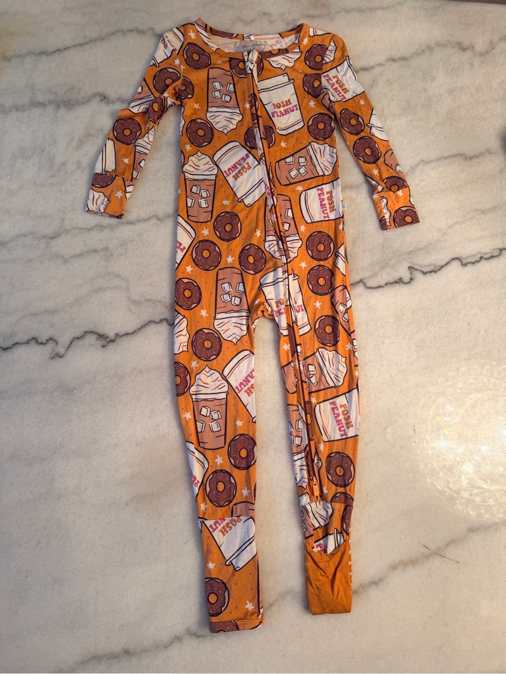 Posh Peanut Donut & Coffee One-Piece Pajamas